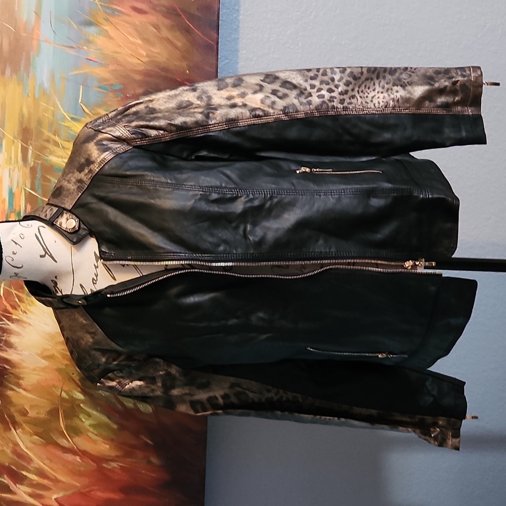 Ami jacket black and metallic brown